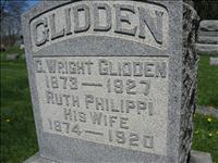 Glidden, C. Wright and Ruth (Philippi)